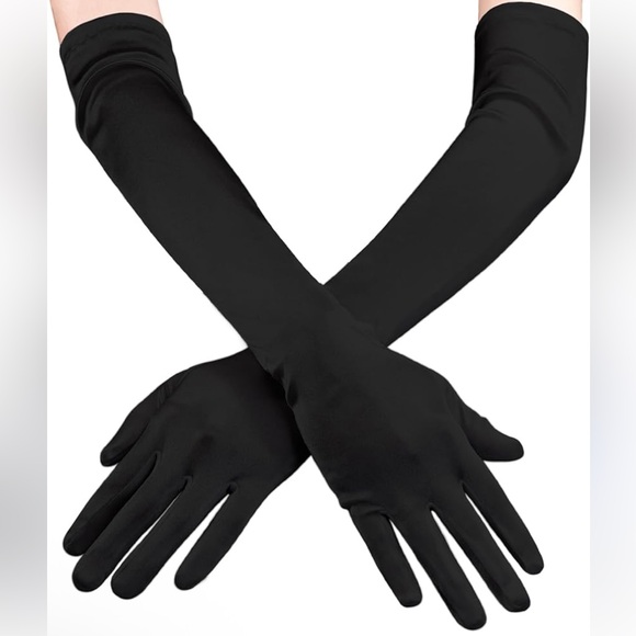 Vintage Accessories - Vintage Elegant Black Long Opera Gloves